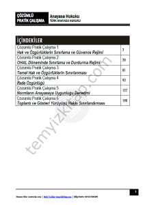 Anayasa Hukuku 2024-2025 Bahar Dönemi Çözümlü Pratik Kitapçığı
