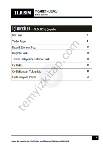 Ticaret Hukuku 24-25 Bahar 11