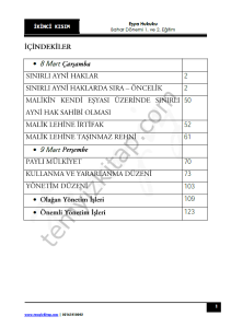 Eşya Hukuku 22-23 Bahar 2