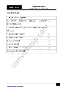 Şehir Üniversitesi Deniz Ticareti Hukuku 22-23 Bahar 2