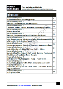 Ceza Muhakemesi Hukuku 2024-2025 Bahar Dönemi Çözümlü Pratik Kitapçığı