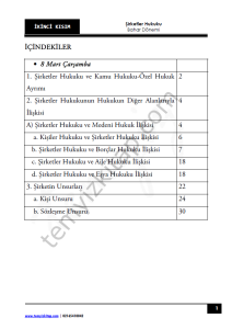 Kocatepe Üniversitesi Şirketler Hukuku 22-23 Bahar 2