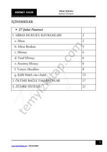Kocatepe Üniversitesi Miras Hukuku 22-23 Bahar 1