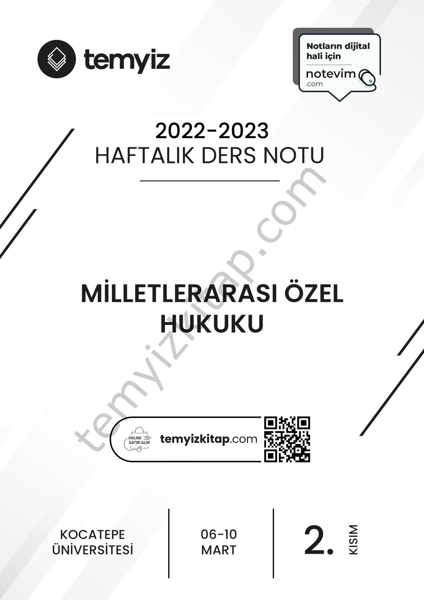 Kocatepe Üniversitesi Milletlerarası Özel Hukuk 22-23 Bahar 2
