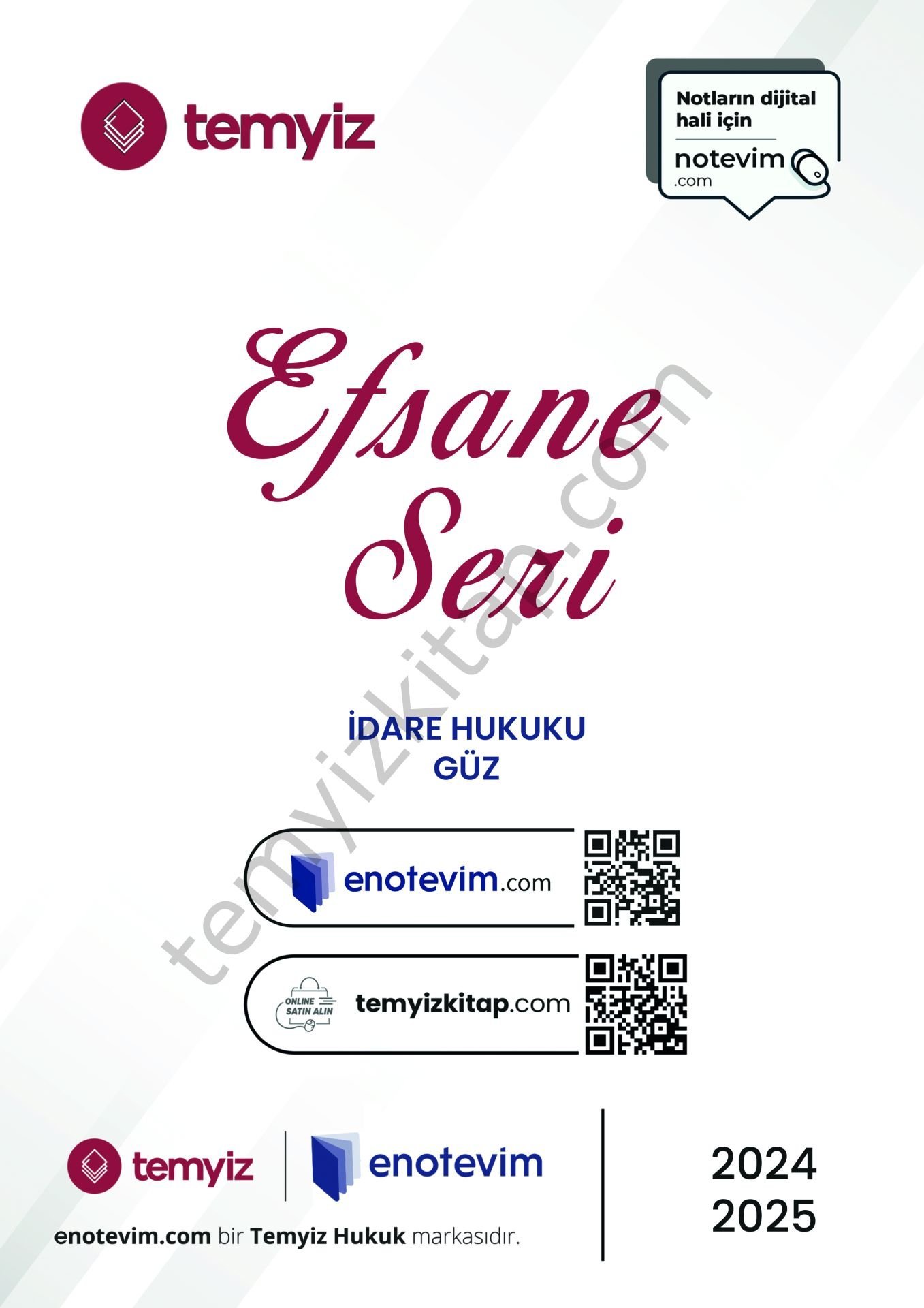 İdare Hukuku 2024-2025 Güz Dönemi Efsane Seri