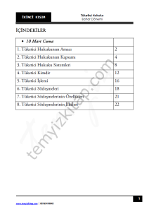 Kocatepe Üniversitesi Tüketici Hukuku 22-23 Bahar 2