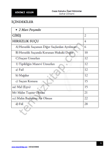 Sakarya Üniversitesi Ceza Hukuku Özel Hükümler 22-23 Bahar 1