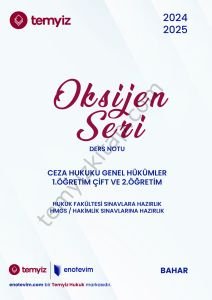 Ceza Hukuku Genel Hükümler 1.Öğretim Çift ve 2.Öğretim 2024-2025 Bahar Oksijen Seri