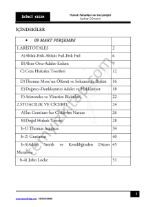 Sakarya Üniversitesi Hukuk Felsefesi ve Sosyolojisi 22-23 Bahar 2