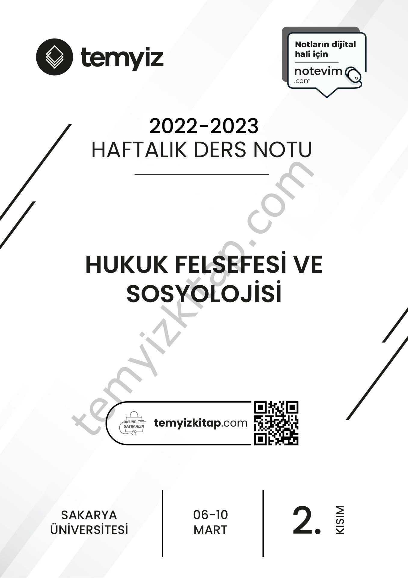 Sakarya Üniversitesi Hukuk Felsefesi ve Sosyolojisi 22-23 Bahar 2