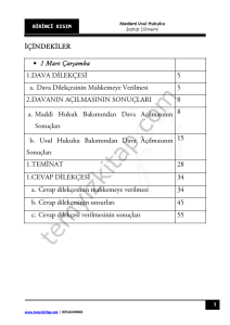 Sakarya Üniversitesi Medeni Usul Hukuku 22-23 Bahar 1