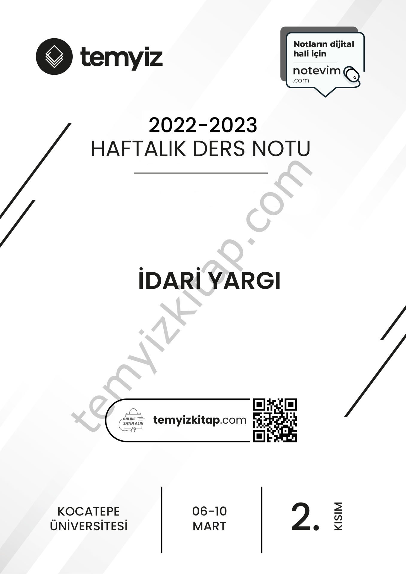 Kocatepe Üniversitesi İdari Yargılama Hukuku 22-23 Bahar 2