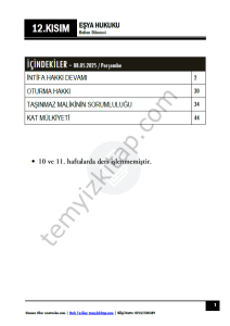 Eşya Hukuku 24-25 Bahar 12