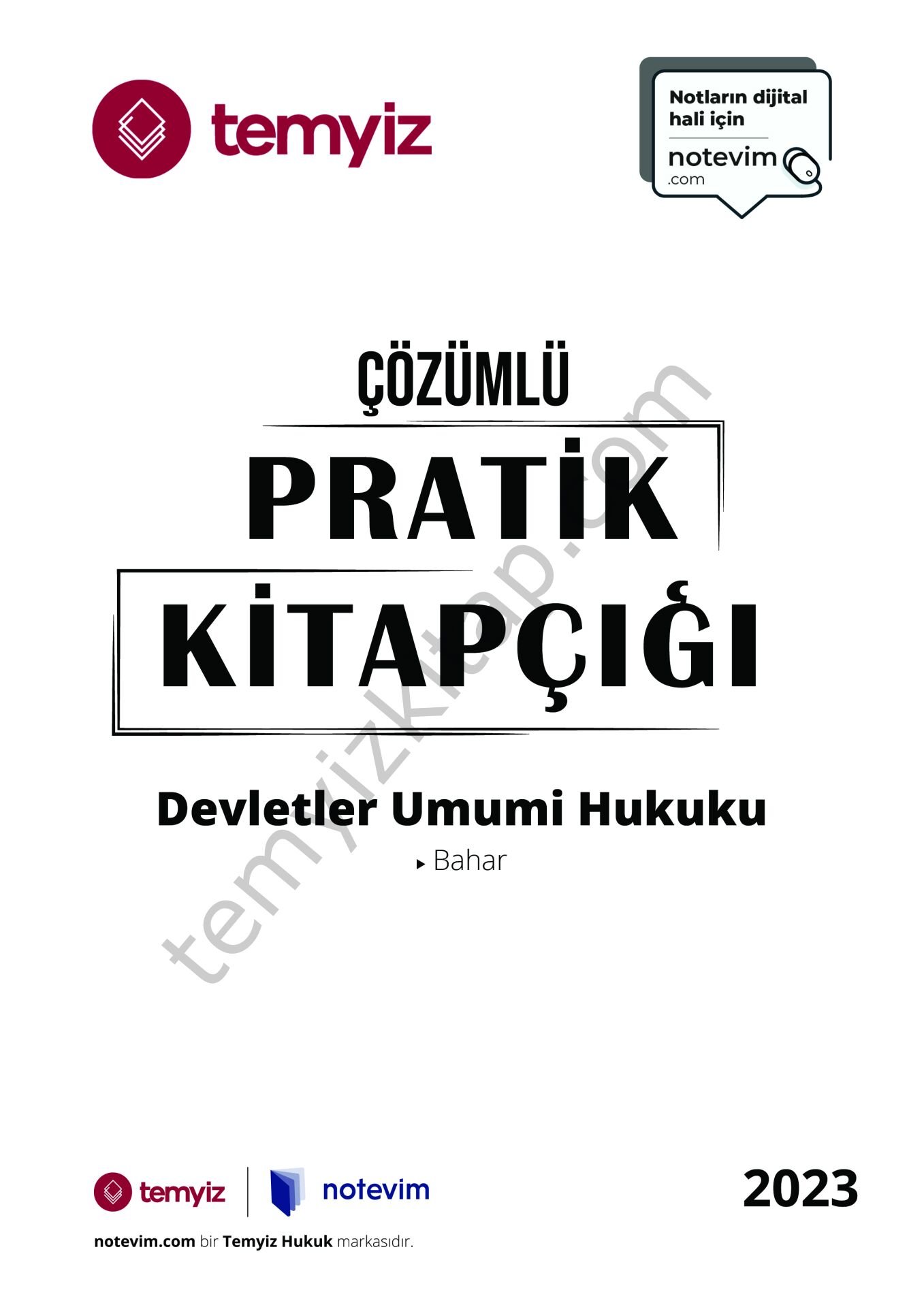 Devletler Umumi Hukuku 2023 Bahar Dönemi Pratik Kitapçığı
