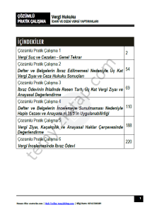 Vergi Hukuku 2024-2025 Bahar Dönemi Çözümlü Pratik Kitapçığı