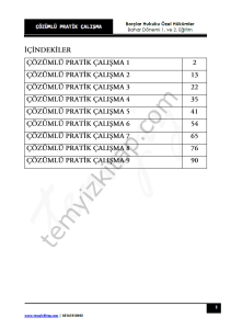 Borçlar Hukuku Özel Hükümler 2023 Bahar Dönemi Pratik Kitapçığı