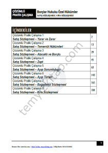 Borçlar Hukuku Özel Hükümler 2023-2024 Güz Dönemi Çözümlü Pratik Kitapçığı