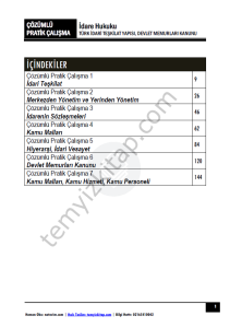 İdare Hukuku 2023-2024 Güz Dönemi Çözümlü Pratik Kitapçığı