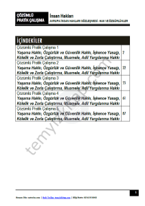 İnsan Hakları 2023-2024 Güz Dönemi Çözümlü Pratik Kitapçığı