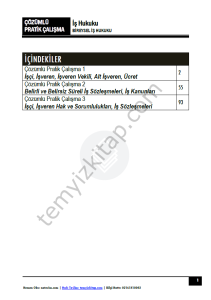 İş Hukuku 2023-2024 Güz Dönemi Çözümlü Pratik Kitapçığı