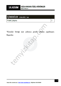 Ceza Hukuku Özel Hükümler 24-25 Bahar 16