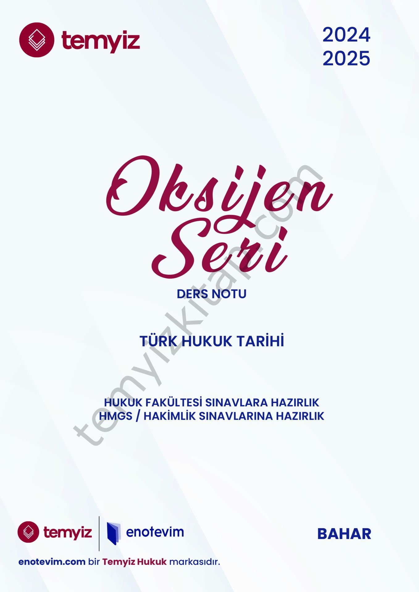 Türk Hukuk Tarihi 2024-2025 Bahar Dönemi Oksijen Seri