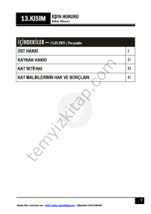 Eşya Hukuku 24-25 Bahar 13
