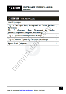 Deniz Ticareti ve Sigorta Hukuku 24-25 Bahar 17