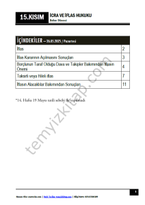 İcra ve İflas Hukuku 1.Öğretim 24-25 Bahar 15