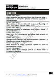 Miras Hukuku 2024-2025 Bahar Dönemi Çözümlü Pratik Kitapçığı