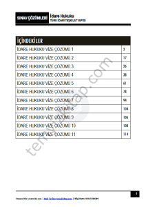 İdare Hukuku 2024-2025 Bahar Dönemi Final/Bütünleme Soru Çözümleri (2.Sınıf)
