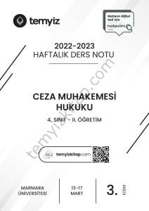 Ceza Muhakemesi Hukuku 2.Öğretim 22-23 Bahar 3