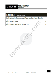 Miras Hukuku 24-25 Bahar 14