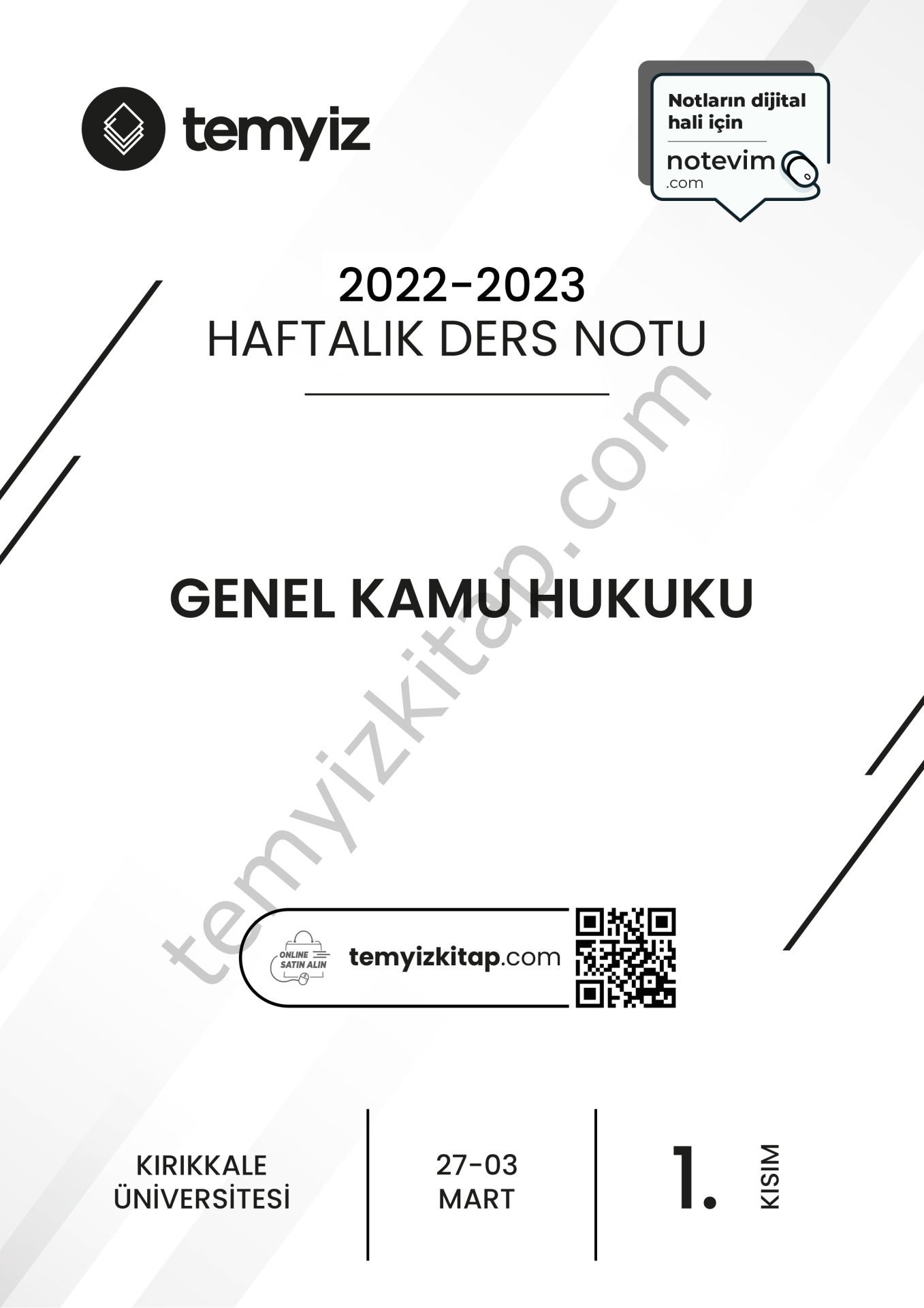 Kırıkkale Üniversitesi Genel Kamu Hukuku 22-23 Bahar 1