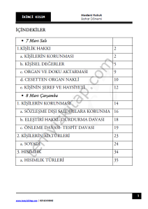 Kırıkkale Üniversitesi Medeni Hukuk 22-23 Bahar 2