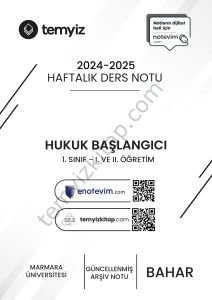 Hukuk Başlangıcı 24-25 Bahar Tüm Haftalar