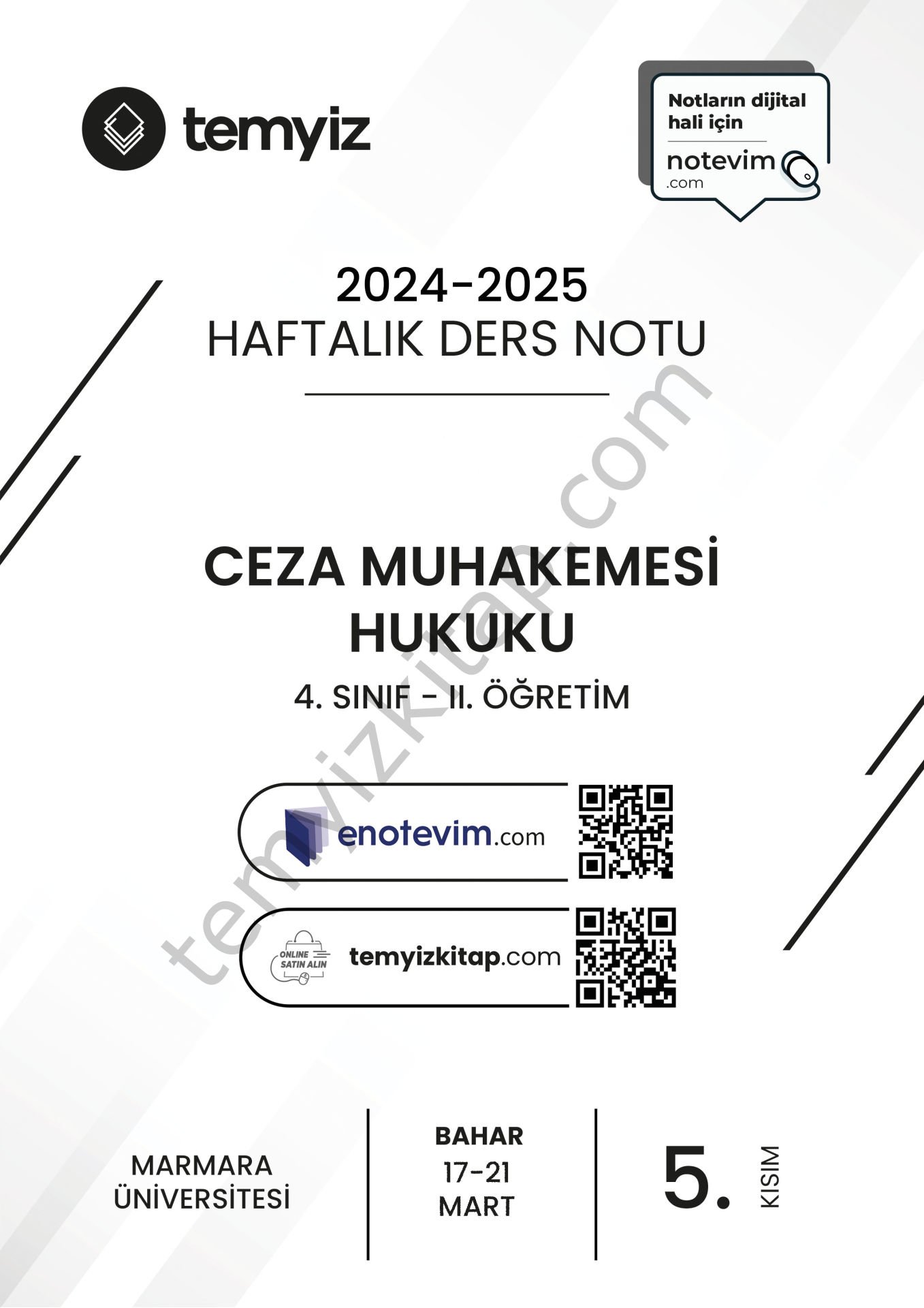 Ceza Muhakemesi Hukuku 2.Öğretim 24-25 Bahar 5