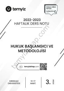 Kırıkkale Üniversitesi Hukuk Başlangıcı ve Metodolojisi 22-23 Bahar 3