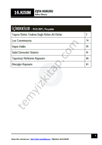 Eşya Hukuku 24-25 Bahar 16