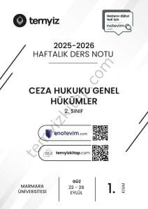 Ceza Hukuku Genel Hükümler 25-26 Güz 1