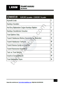 Ticaret Hukuku 25-26 Güz 1