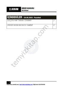 Deniz Hukuku 25-26 Güz 2