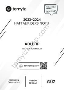 Adli Tıp 23-24 Güz Dönemi 1-15.Haftaların Tamamı