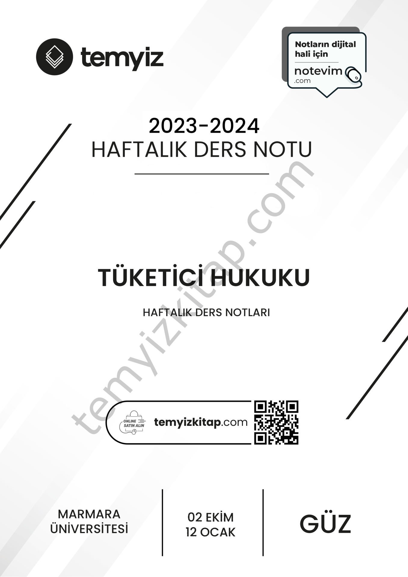 Tüketici Hukuku 23-24 Güz Dönemi 1-15.Haftaların Tamamı