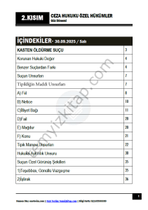 Ceza Hukuku Özel Hükümler 25-26 Güz 2