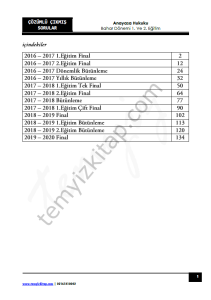 Anayasa Hukuku 2022-2023 Bahar Dönemi Final/Bütünleme Soru Çözümleri