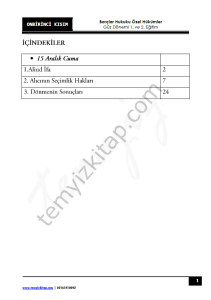 Borçlar Hukuku Özel Hükümler 23-24 Güz 11