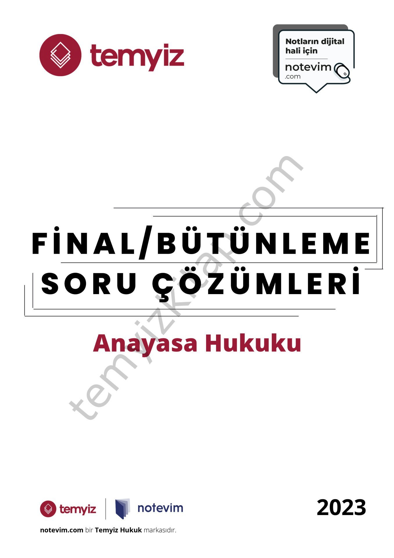 Anayasa Hukuku 2022-2023 Bahar Dönemi Final/Bütünleme Soru Çözümleri