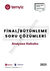 Anayasa Hukuku 2022-2023 Bahar Dönemi Final/Bütünleme Soru Çözümleri