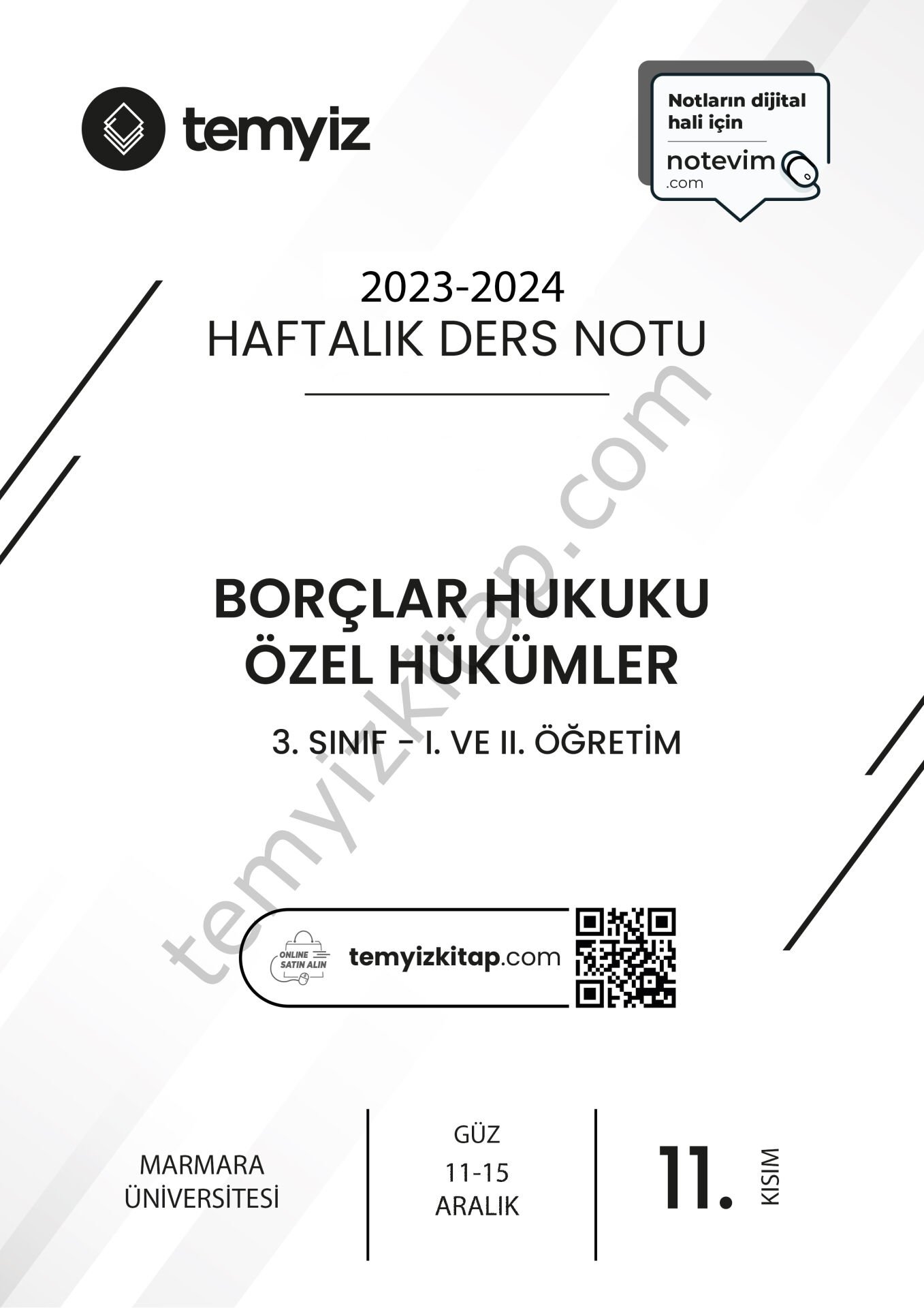 Borçlar Hukuku Özel Hükümler 23-24 Güz 11